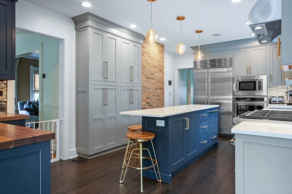 Glen Ridge, NJ Transitional Kitchen Design in Gray and Blue by NJ Kitchens And Baths - Photo 6