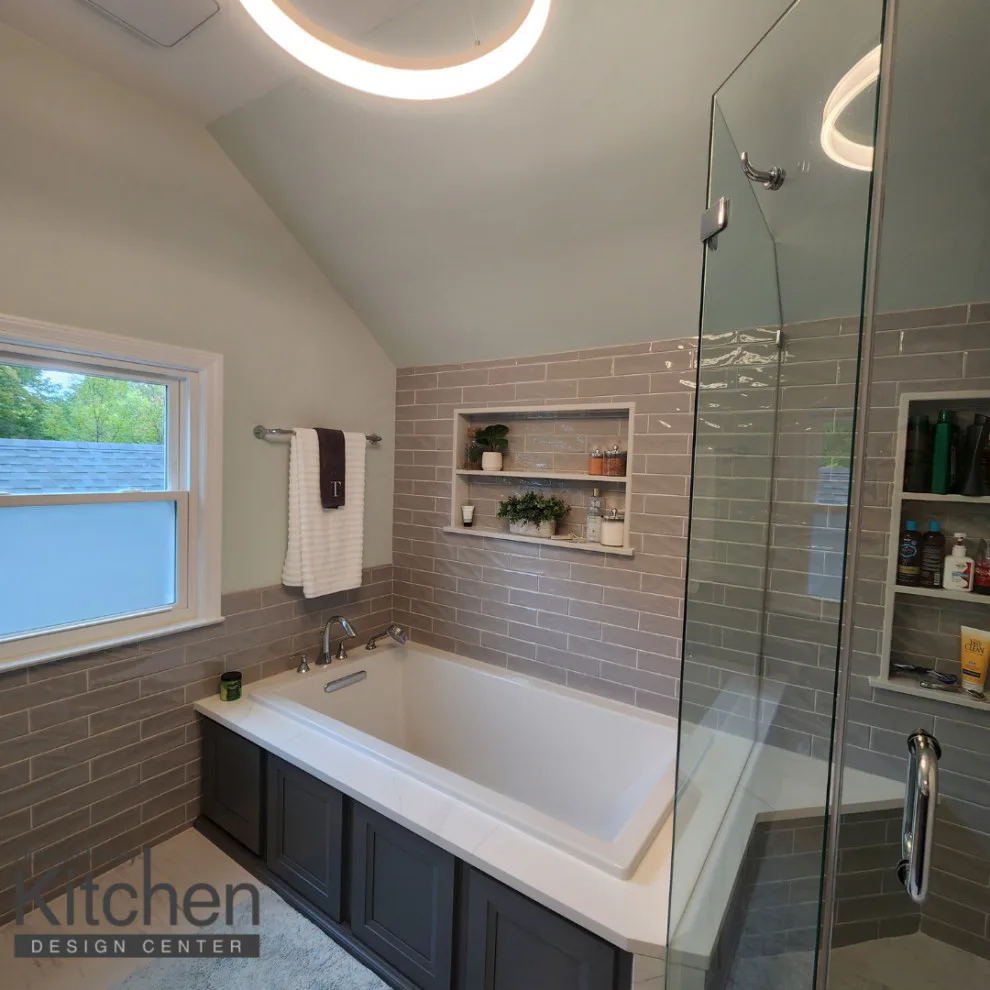 Grey Bathroom Remodel by Hudson Valley Kitchen Design Center - Photo 4