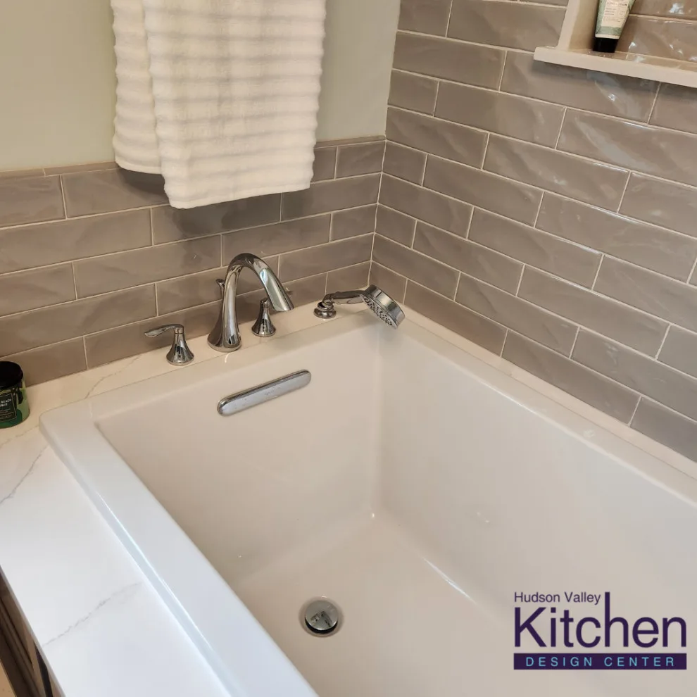 Grey Bathroom Remodel by Hudson Valley Kitchen Design Center - Photo 3