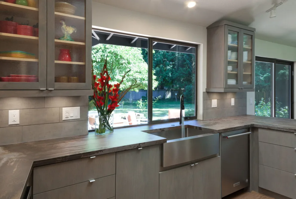 Grey Stained Hickory Kitchen with Dekton Countertops by Wiscomb Design, LLC. - Photo 3
