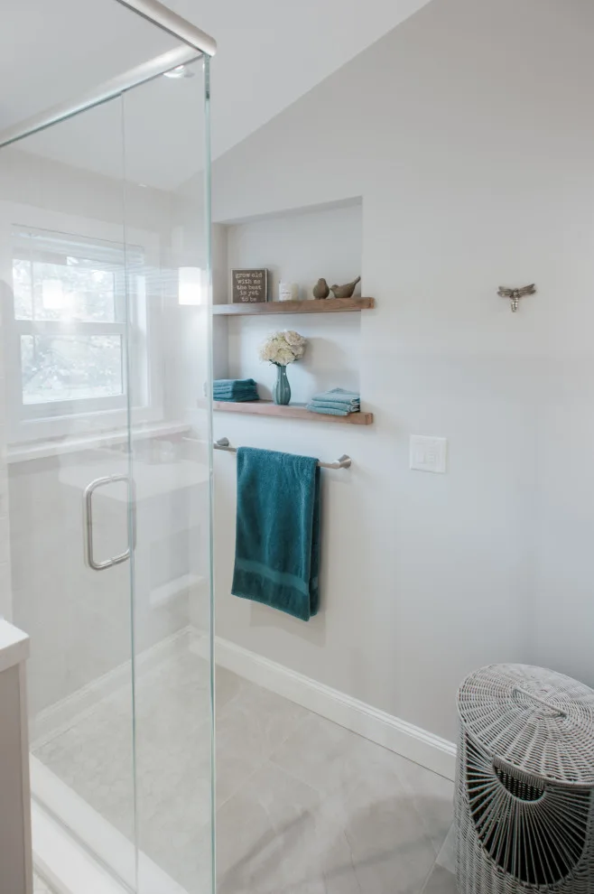 Modern Bathroom in Littleton White by Dawn Willis, Great Spaces Inc. - Photo 8