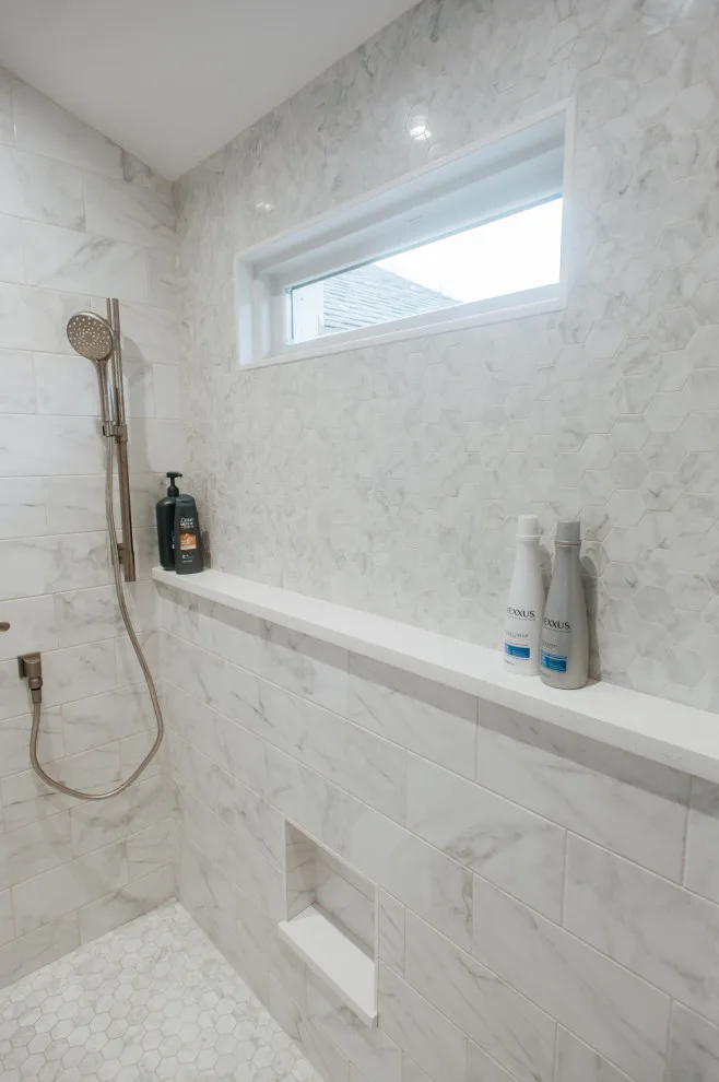 Modern Bathroom in Littleton White by Dawn Willis, Great Spaces Inc. - Photo 11