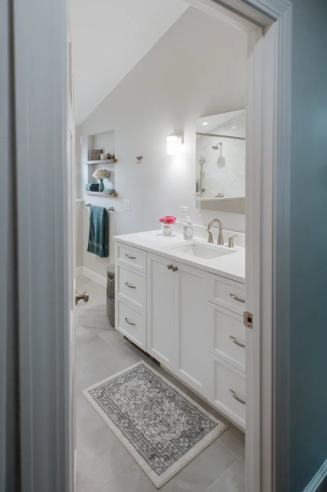 Modern Bathroom in Littleton White by Dawn Willis, Great Spaces Inc. - Photo 10