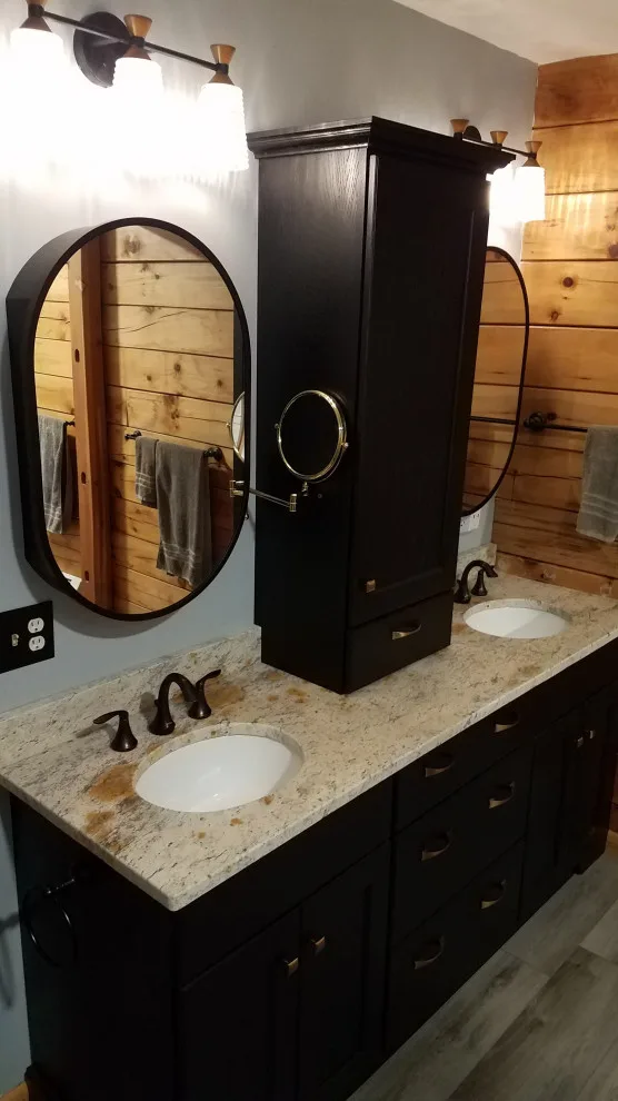 Log Cabin Master Bathroom in Livonia, NY by Julianna Hall - Cambre Kitchens & Bath,LLC - Photo 4