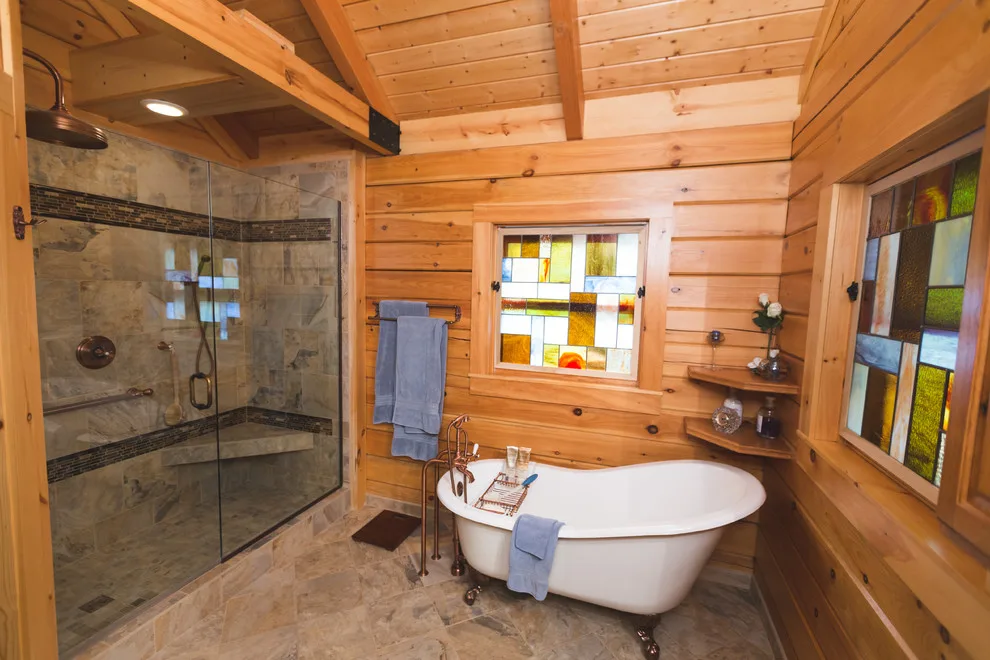 Log Cabin Bathrooms by Cavender's The Interior Company - Photo 4