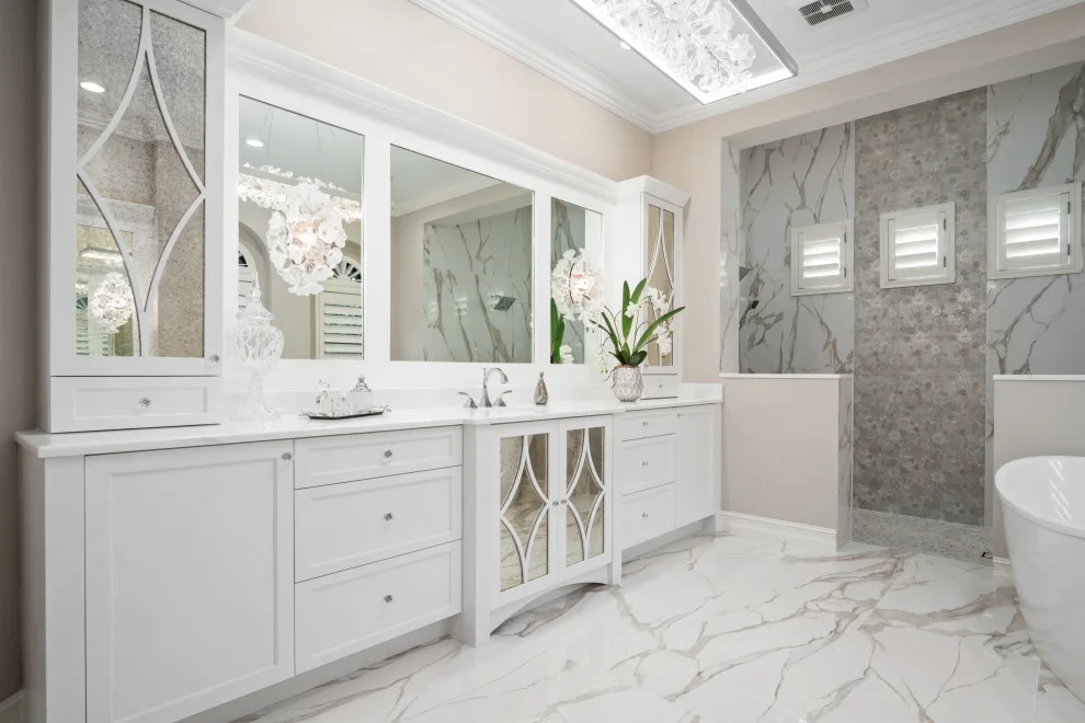 Mediterranean Master Bathroom by DaVinci Kitchens, Bath, & Cabinetry - Photo 6
