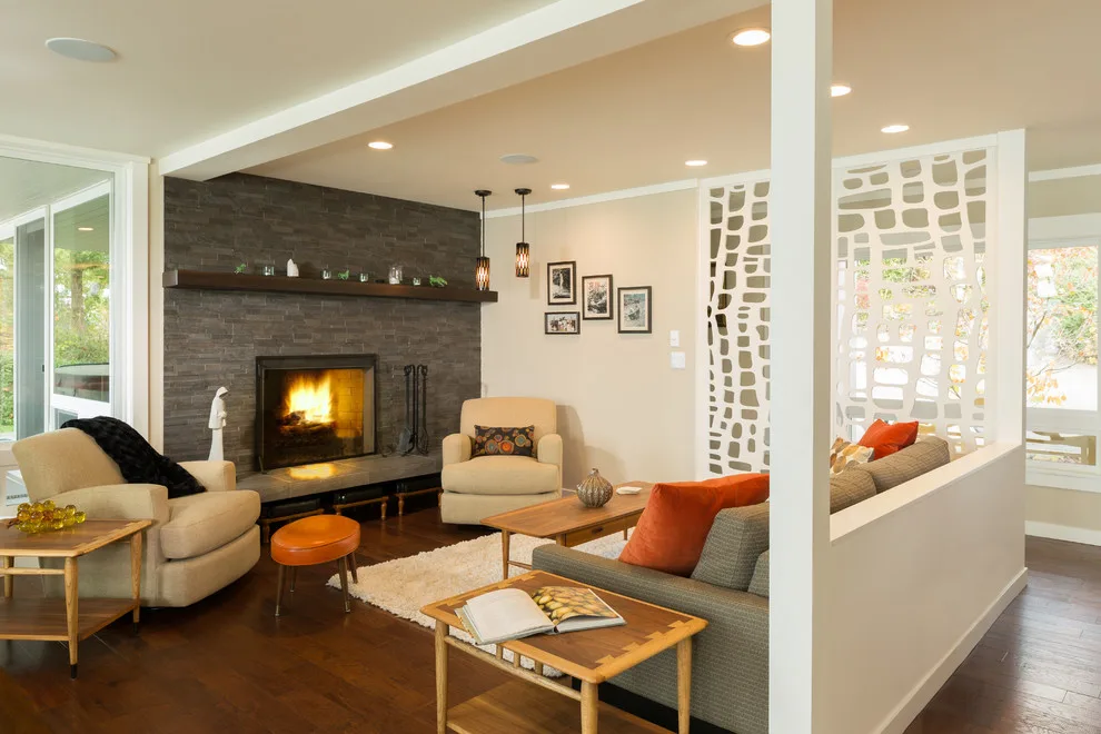 Mid-Century Style Living Room and Kitchen by Interior Dimensions - Photo 6