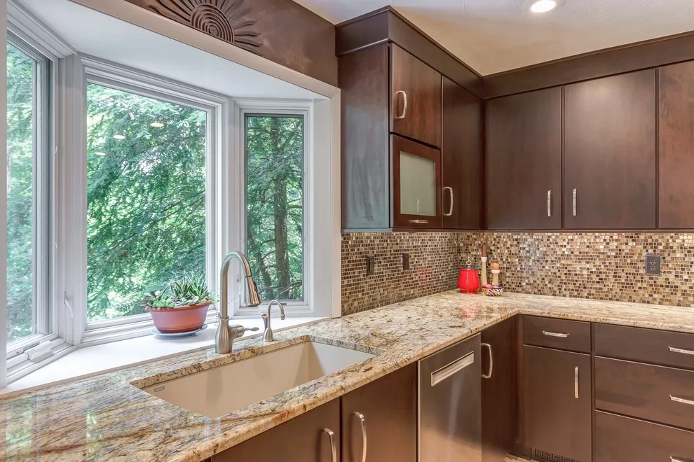 Contemporary Espresso Slab Cabinetry by The Kitchen Place - Photo 3