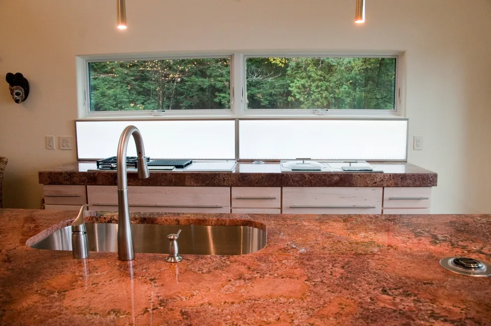 Contemporary Bella Kitchen Featuring Glass Bar Top by Chris Van Genechten - Kitchen & Bath Design - Photo 9