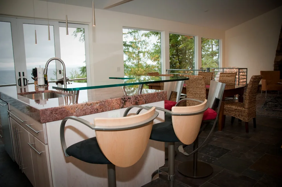 Contemporary Bella Kitchen Featuring Glass Bar Top by Chris Van Genechten - Kitchen & Bath Design - Photo 8