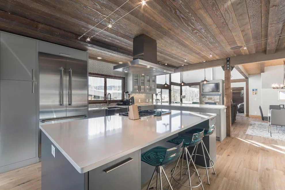 Modern Rustic Mountain Kitchen by Alpine Lumber Steamboat - Photo 4