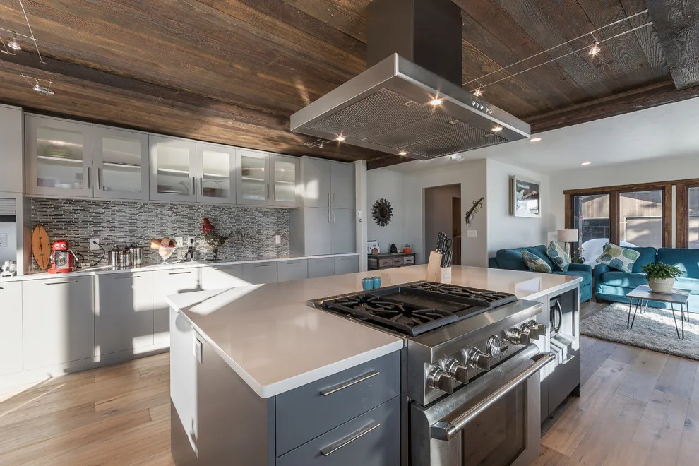 Modern Rustic Mountain Kitchen by Alpine Lumber Steamboat - Photo 3