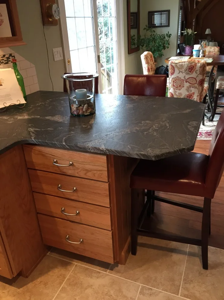 Cherry Wood with Silver Waves Leather Granite by Stacey Kocevar Designs, LLC - Photo 2
