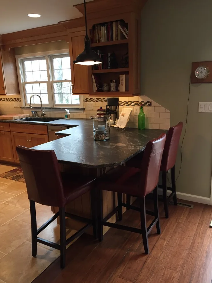 Cherry Wood with Silver Waves Leather Granite by Stacey Kocevar Designs, LLC - Photo 4