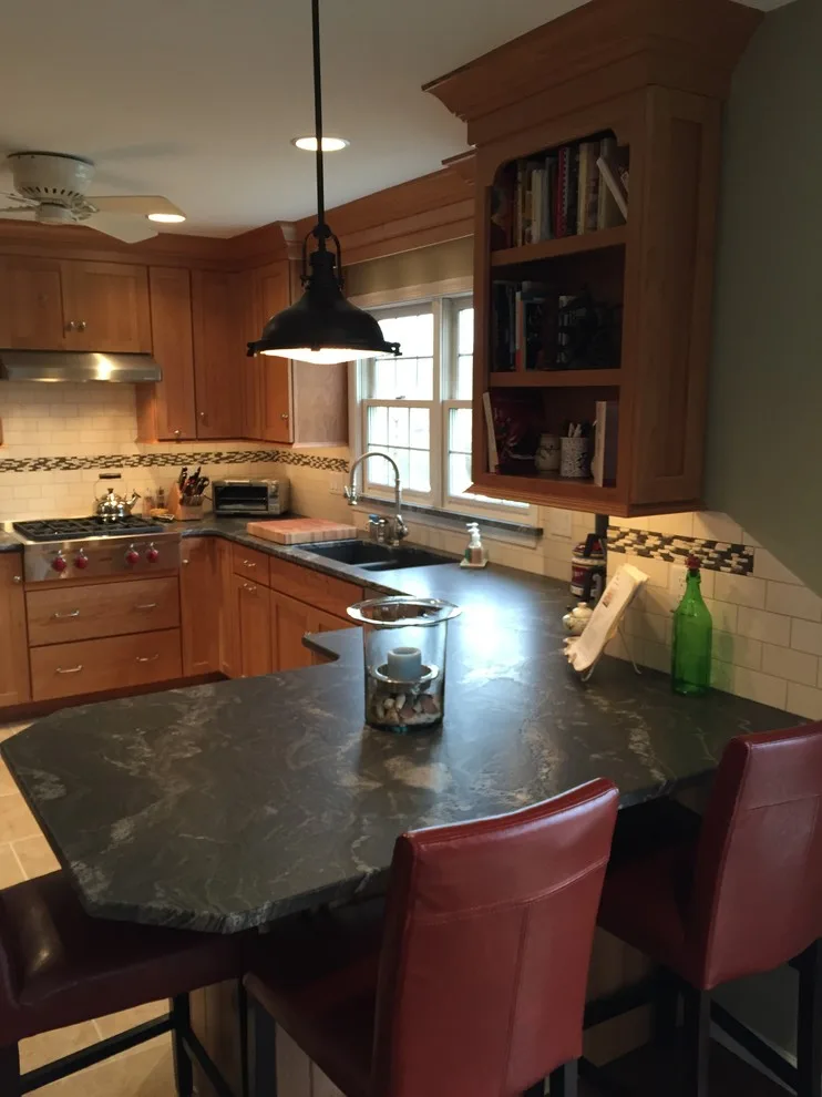 Cherry Wood with Silver Waves Leather Granite by Stacey Kocevar Designs, LLC - Photo 14