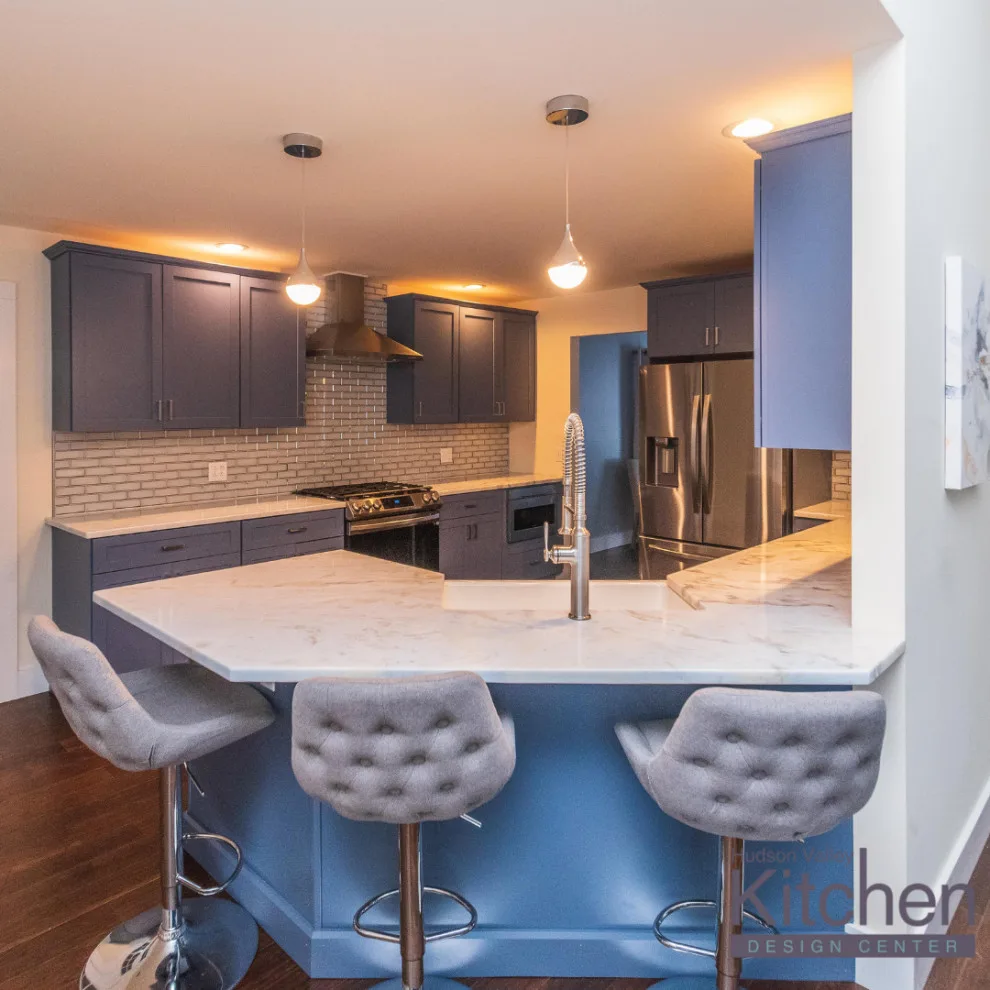 Modern Blue Kitchen Renovation by Hudson Valley Kitchen Design Center - Photo 5