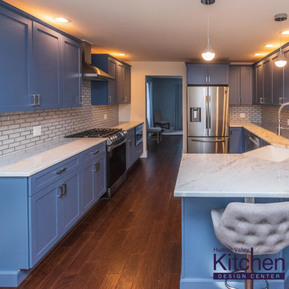 Modern Blue Kitchen Renovation by Hudson Valley Kitchen Design Center - Photo 8