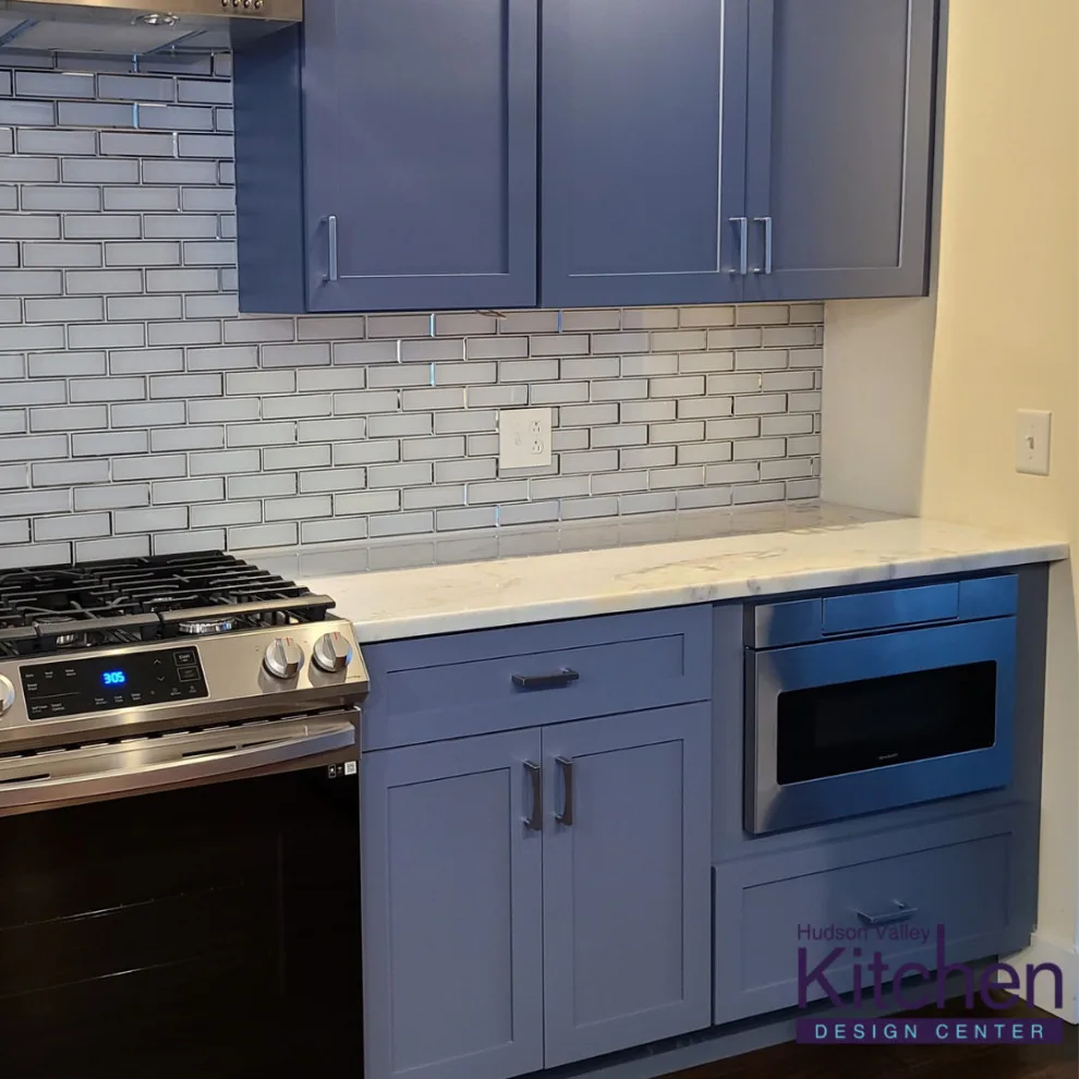 Modern Blue Kitchen Renovation by Hudson Valley Kitchen Design Center - Photo 6