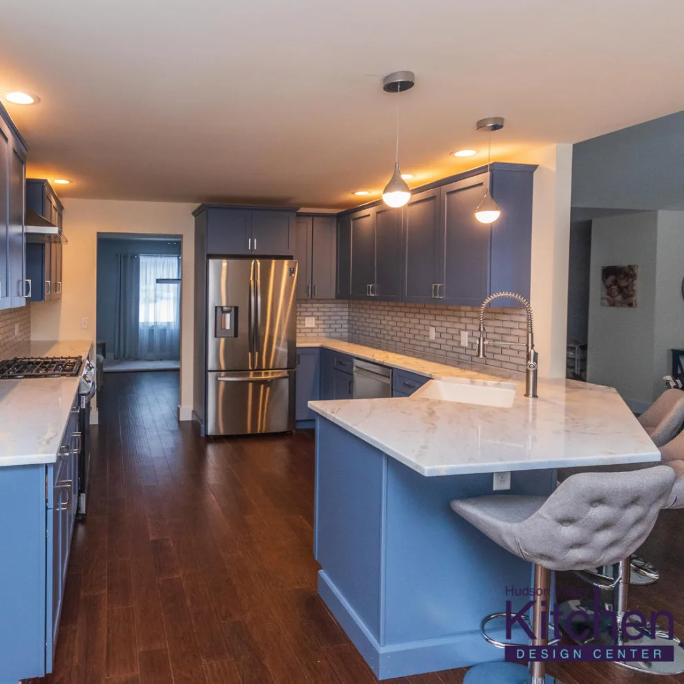 Modern Blue Kitchen Renovation by Hudson Valley Kitchen Design Center - Photo 3