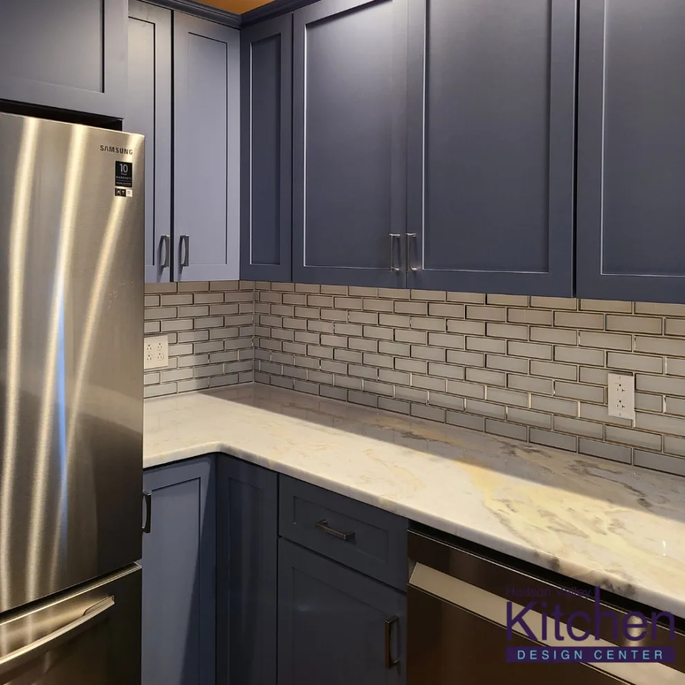 Modern Blue Kitchen Renovation by Hudson Valley Kitchen Design Center - Photo 2