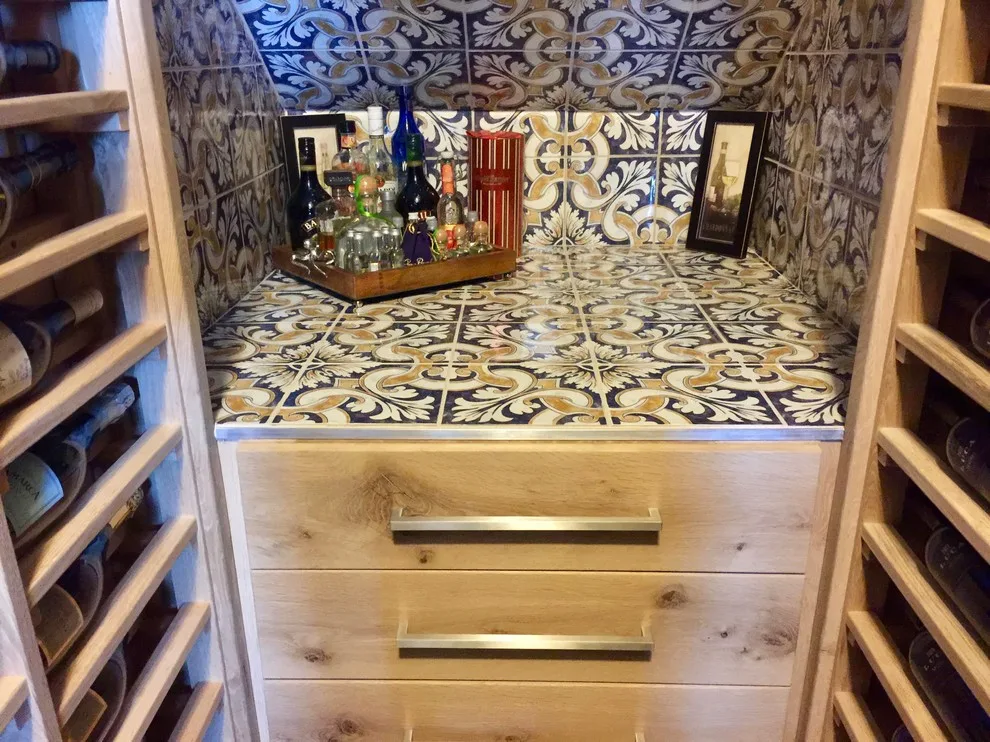 Italian Tiled Oak Wine Cellar by Icon Construction & Remodeling - Photo 4