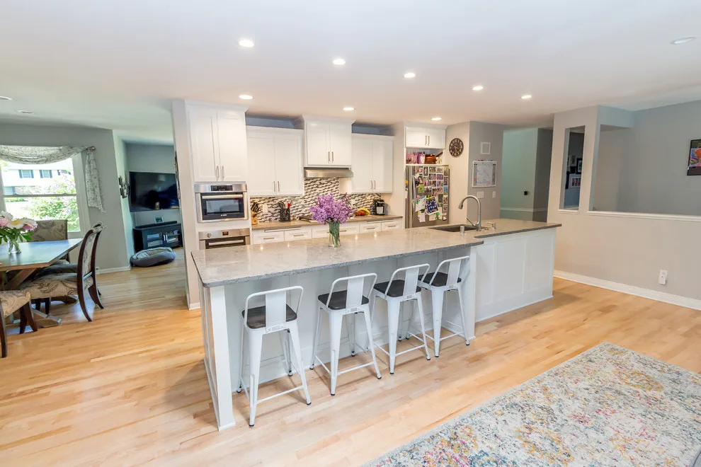 Modern Open Kitchen Renovation by Badger Carpentry, Inc. - Photo 14