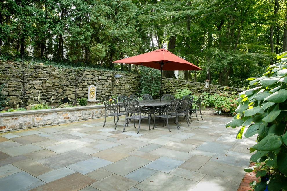 Flagstone Patio & Cookstation in the Shade by Burke Brothers Landscape Design/Build - Photo 2