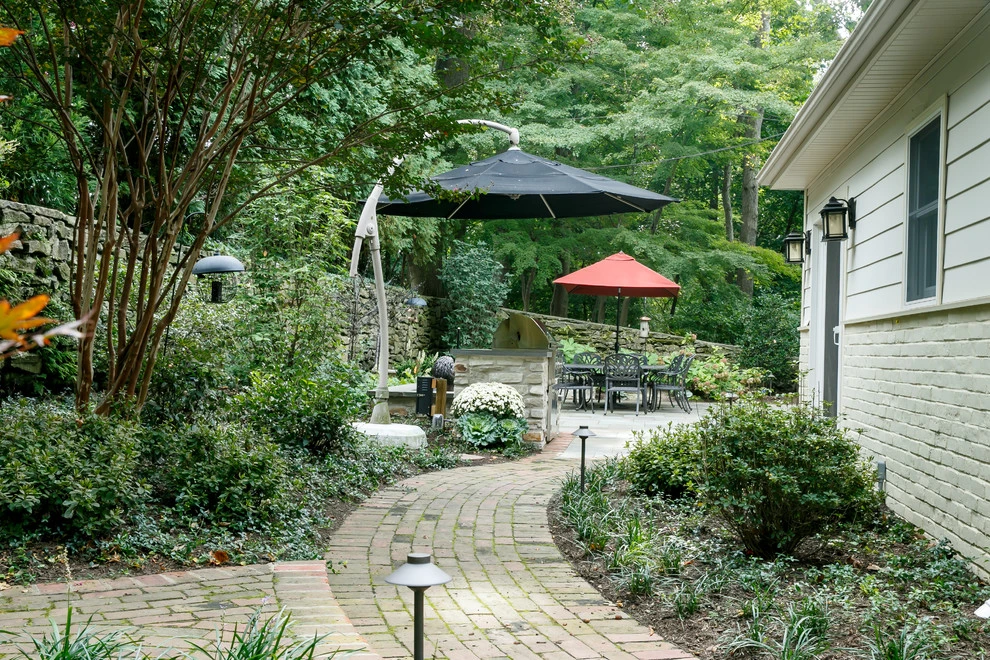 Flagstone Patio & Cookstation in the Shade by Burke Brothers Landscape Design/Build - Photo 3