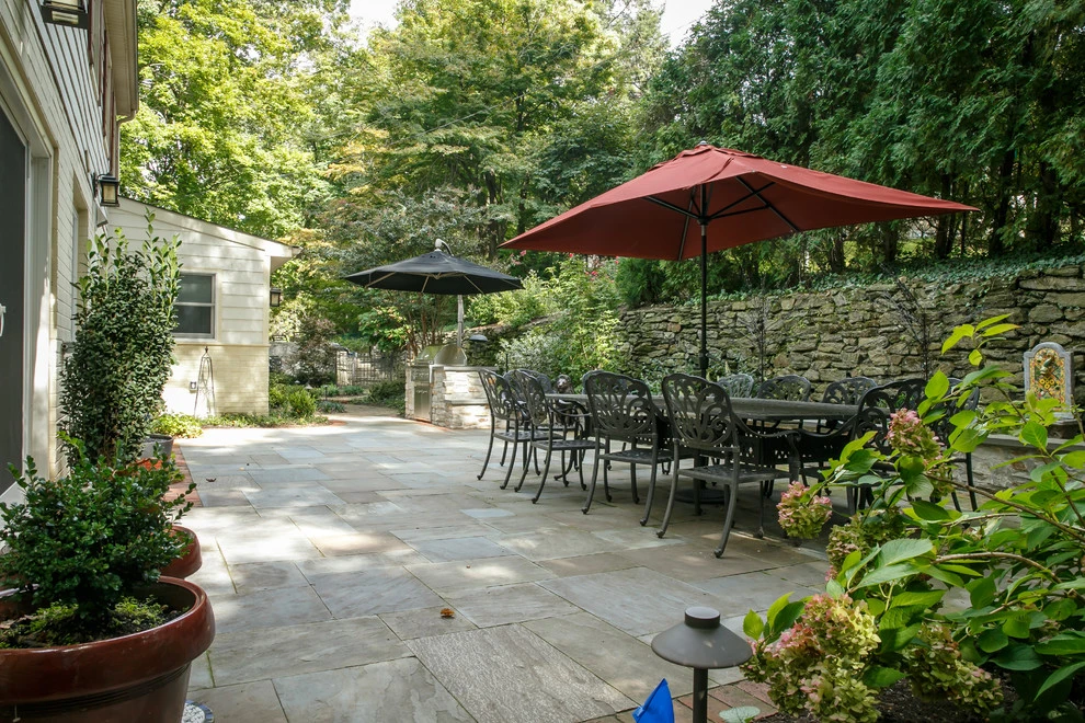 Flagstone Patio & Cookstation in the Shade by Burke Brothers Landscape Design/Build - Photo 8