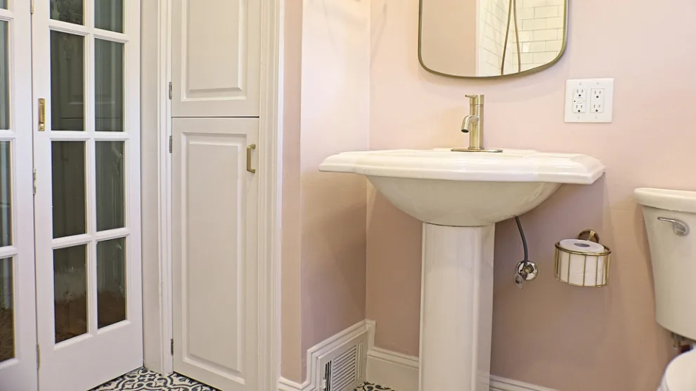 Pastel Bathroom in Penn Laird by Mint Construction - Photo 6