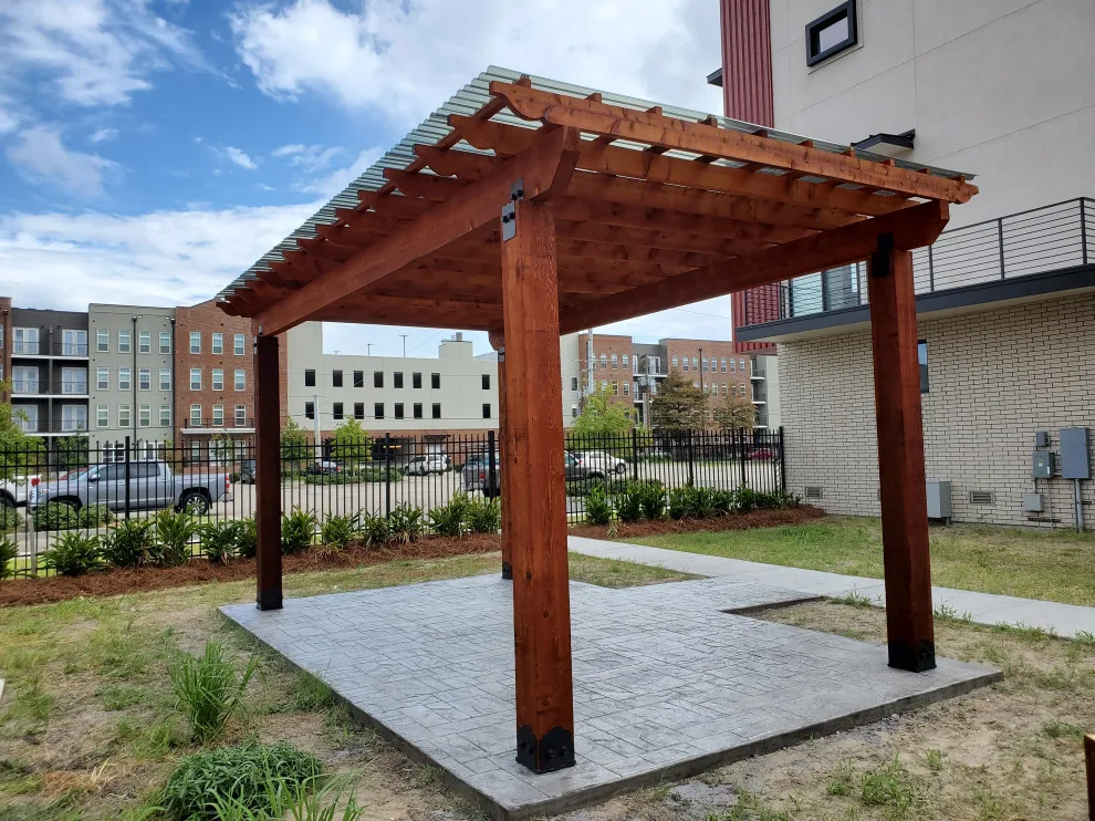 Concrete Chessboard Pergola by MGI Construction - Photo 11
