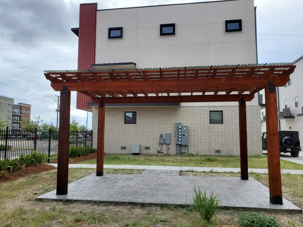 Concrete Chessboard Pergola by MGI Construction - Photo 5