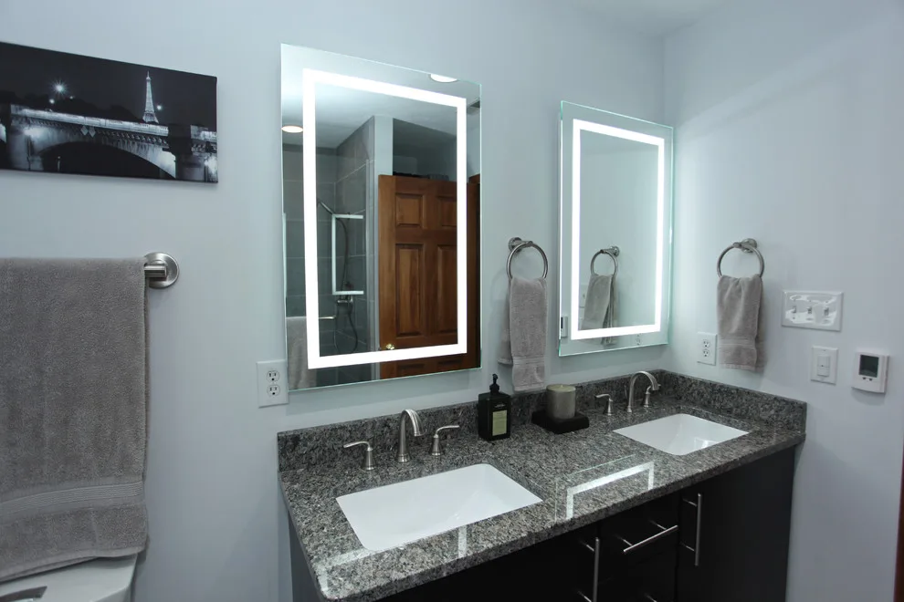 Contemporary Bathroom Featuring LED Vanity Illumination by Booher Remodeling Company - Photo 6