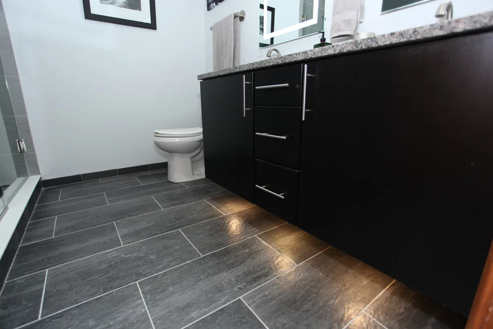 Contemporary Bathroom Featuring LED Vanity Illumination by Booher Remodeling Company - Photo 4
