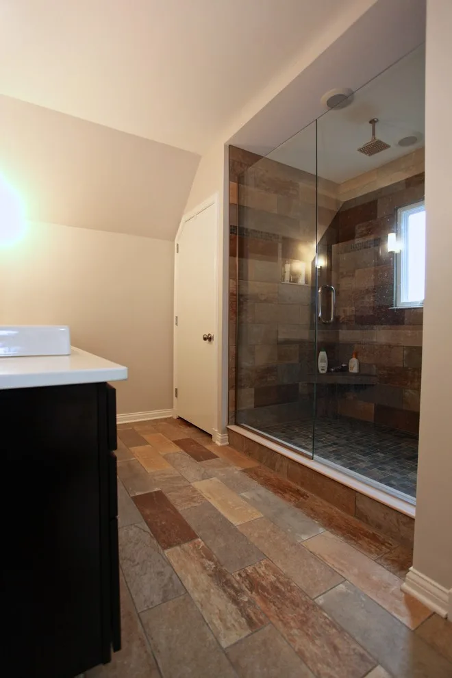 Modern Bathroom with a Rustic Touch by Booher Remodeling Company - Photo 6