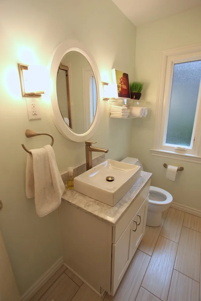 Compact Transitional Bathroom by Booher Remodeling Company - Photo 2