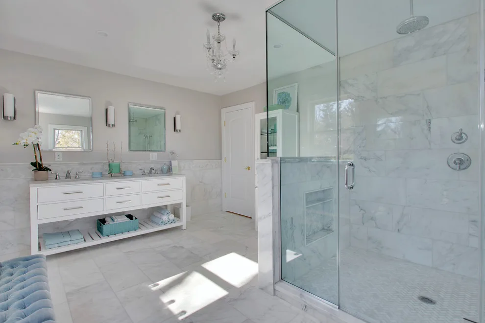 Port Washington North - Timeless Primary Bathroom Renovation by Reyes Brothers Remodeling & Design LLC - Photo 2