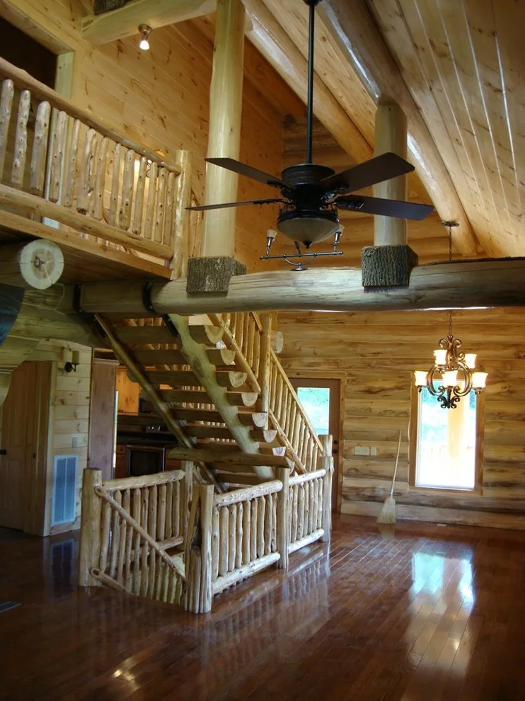 Bethel Poplar Log Home Construction by Mountain Craft Builders Inc. - Photo 2