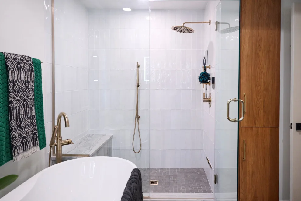 Contemporary Tranquil Bathroom Renovation by Aptitude Design & Build - Photo 5