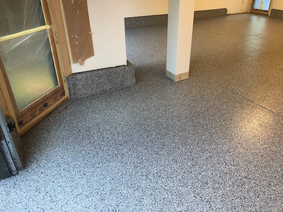 Charcoal with Multicolored Gemstone Flake Design by Coal Creek Coatings - Photo 18