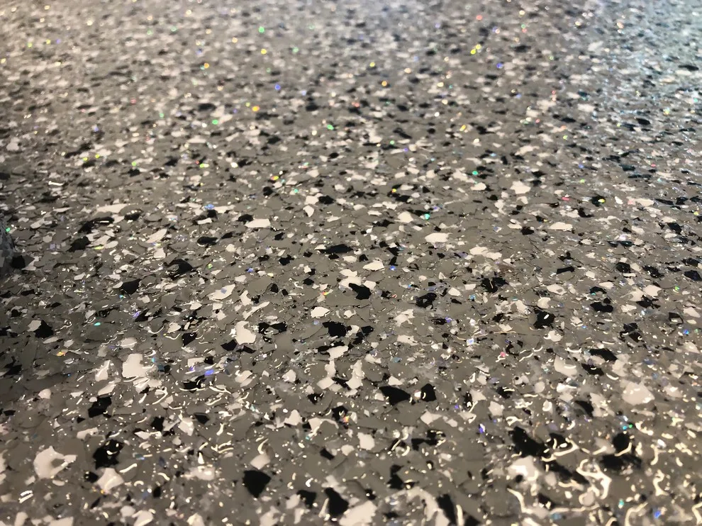 Charcoal with Multicolored Gemstone Flake Design by Coal Creek Coatings - Photo 13