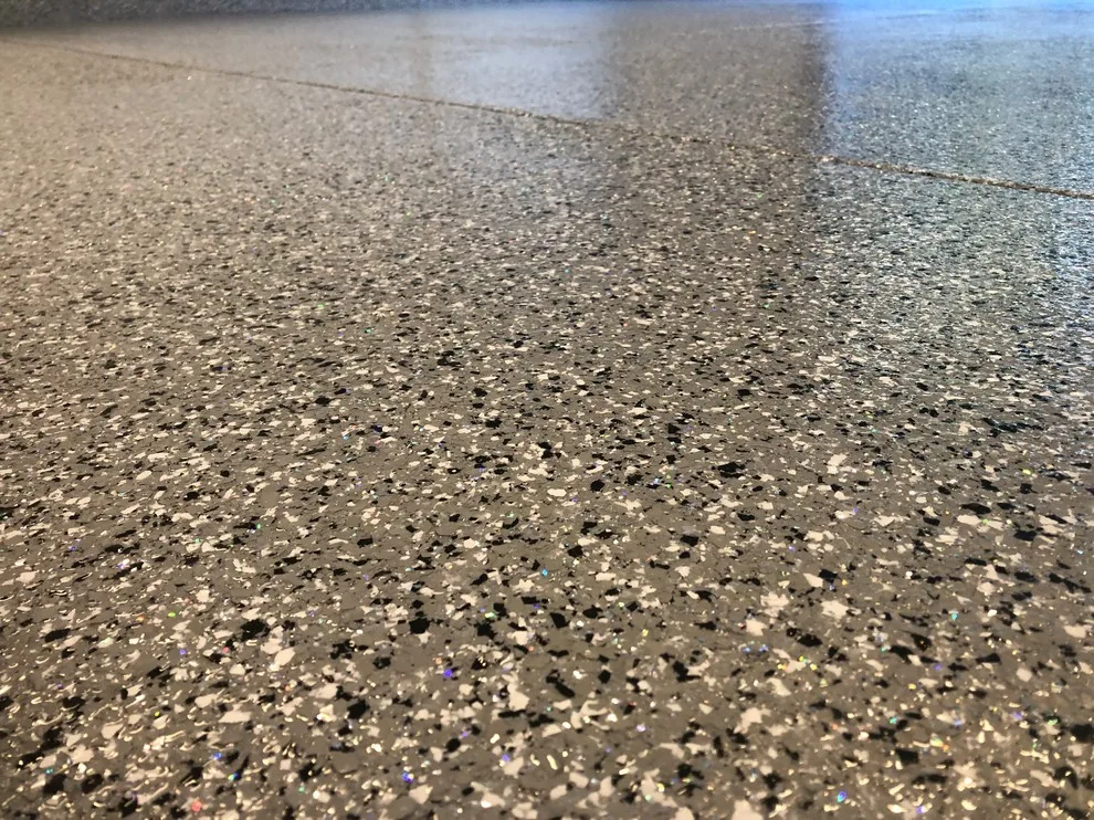 Charcoal with Multicolored Gemstone Flake Design by Coal Creek Coatings - Photo 17