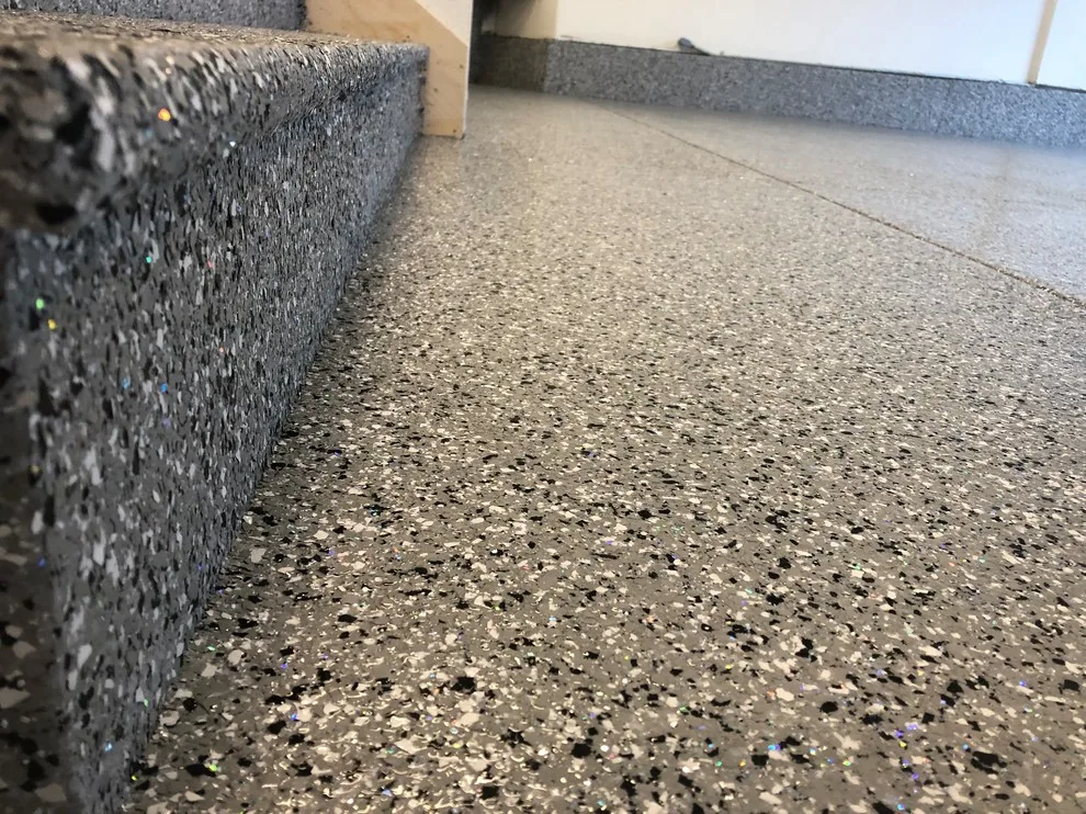 Charcoal with Multicolored Gemstone Flake Design by Coal Creek Coatings - Photo 3