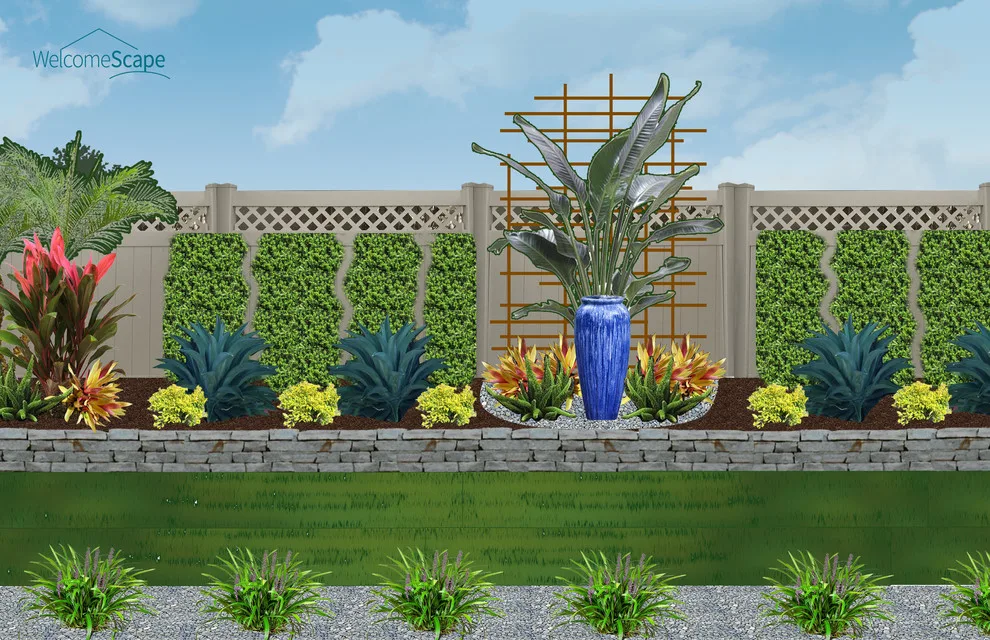 Tropical Oasis Backyard by WelcomeScape Curb Appeal Designs - Photo 9
