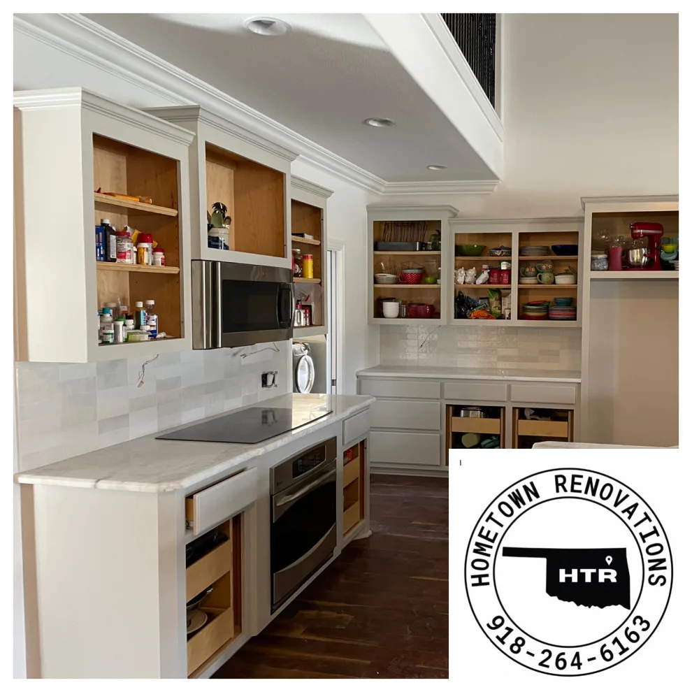 Pale Gray Cabinet Restoration by Hometown Renovations - Photo 4