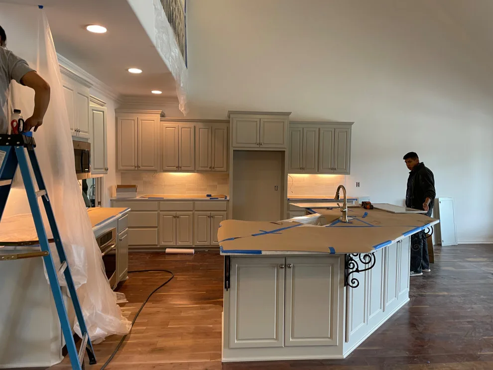 Pale Gray Cabinet Restoration by Hometown Renovations - Photo 6