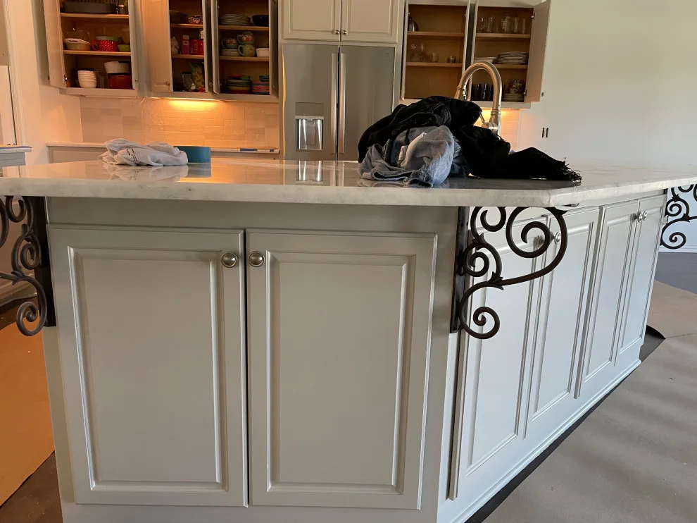 Pale Gray Cabinet Restoration by Hometown Renovations - Photo 7