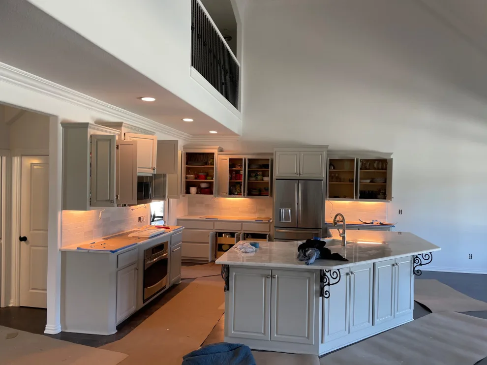 Pale Gray Cabinet Restoration by Hometown Renovations - Photo 5