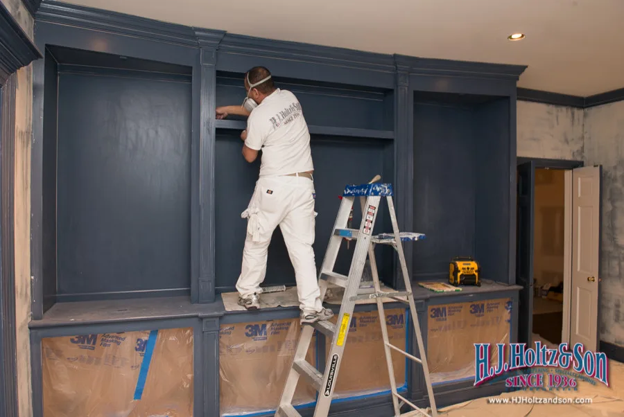 Glossy Blue Painted Cabinets by H.J. Holtz And Son, Inc. - Photo 14