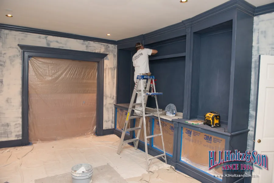 Glossy Blue Painted Cabinets by H.J. Holtz And Son, Inc. - Photo 2